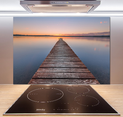 Cooker splashback Wooden pier