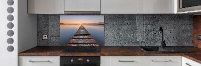 Cooker splashback Wooden pier