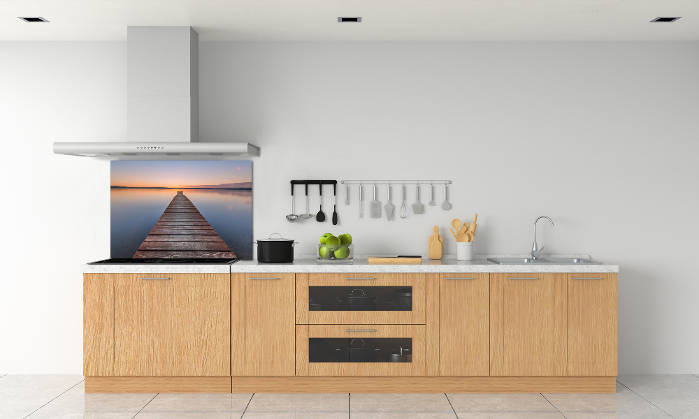 Cooker splashback Wooden pier