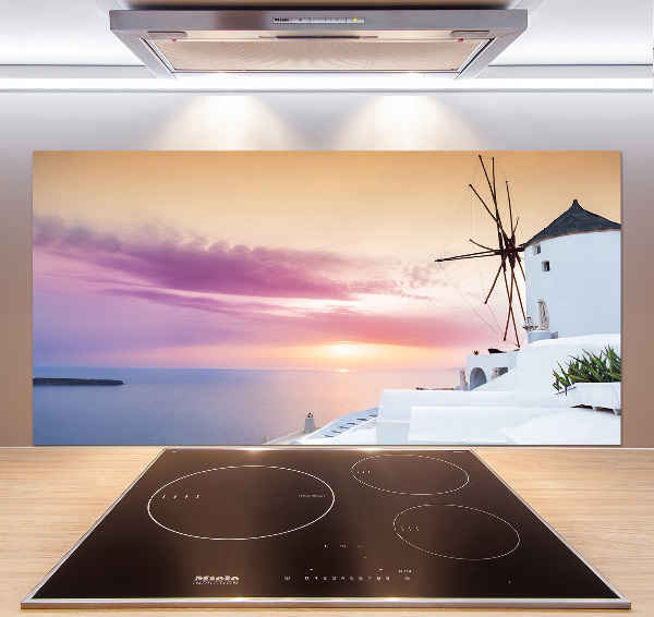 Cooker splashback Santorini Greece