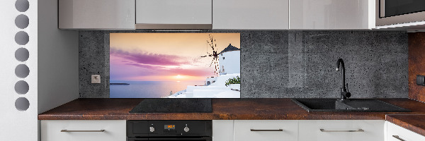 Cooker splashback Santorini Greece