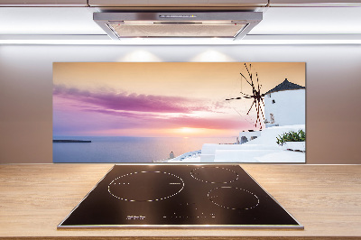 Cooker splashback Santorini Greece