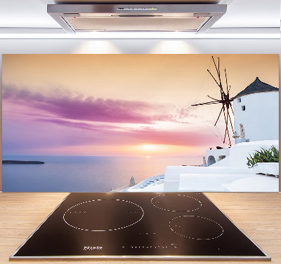 Cooker splashback Santorini Greece