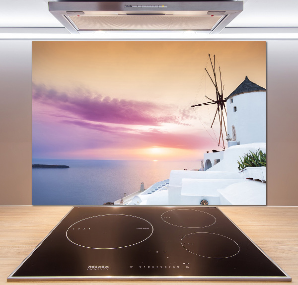 Cooker splashback Santorini Greece