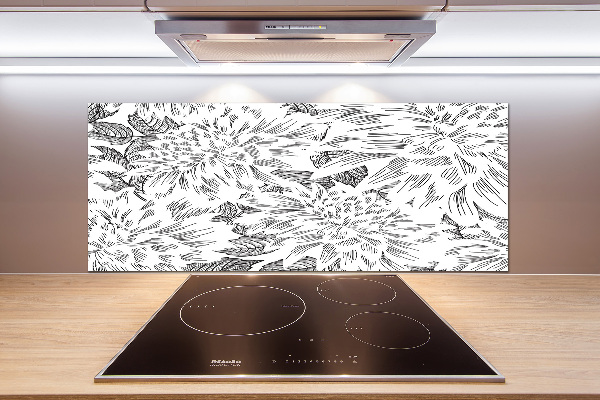 Kitchen wall panels Floral pattern