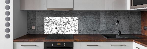 Kitchen wall panels Floral pattern