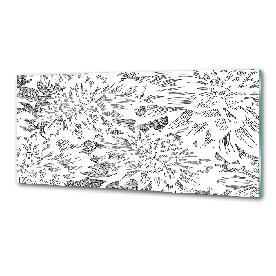 Kitchen wall panels Floral pattern