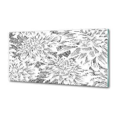 Kitchen wall panels Floral pattern