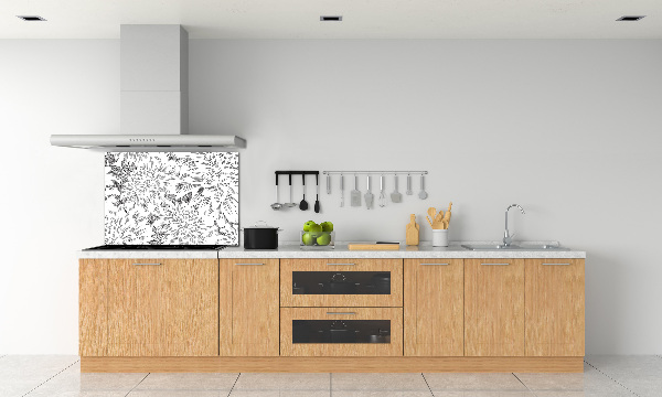 Kitchen wall panels Floral pattern