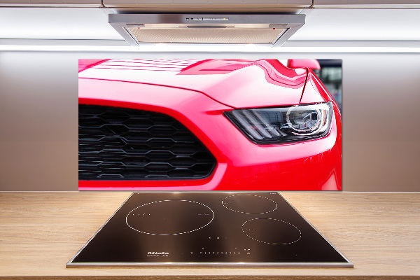 Cooker splashback Red Mustang