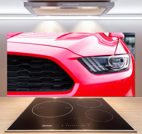 Cooker splashback Red Mustang