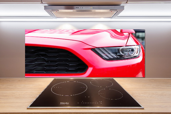 Cooker splashback Red Mustang