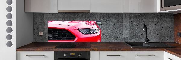 Cooker splashback Red Mustang