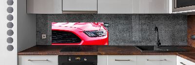 Cooker splashback Red Mustang