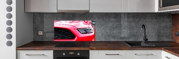 Cooker splashback Red Mustang