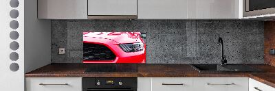 Cooker splashback Red Mustang