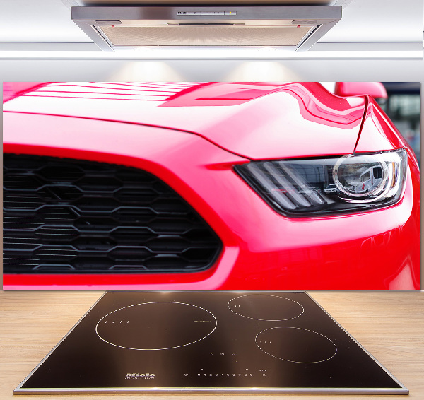 Cooker splashback Red Mustang