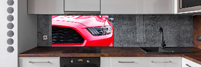 Cooker splashback Red Mustang