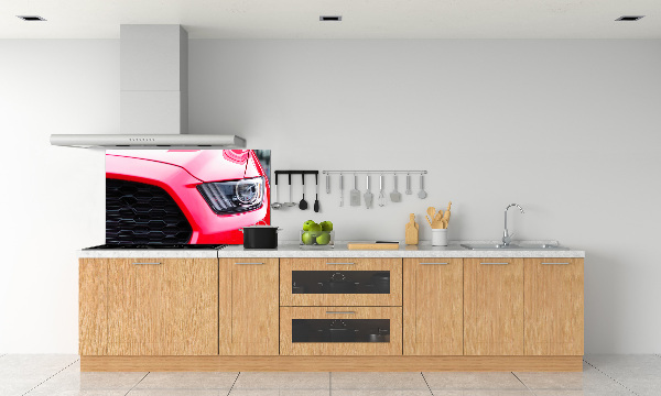 Cooker splashback Red Mustang