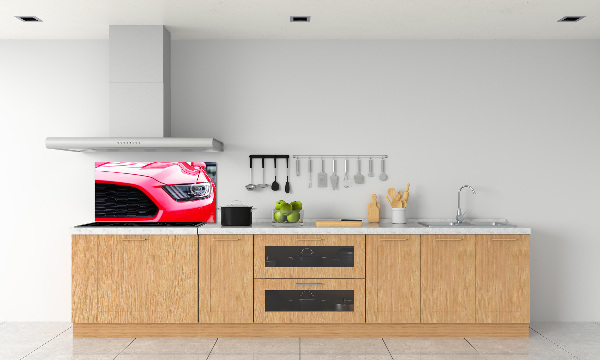 Cooker splashback Red Mustang