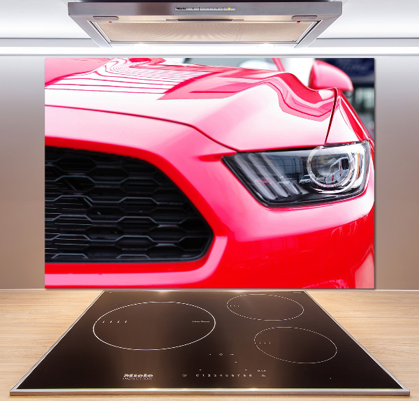 Cooker splashback Red Mustang