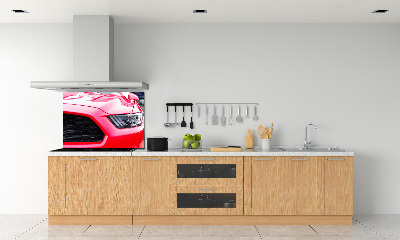 Cooker splashback Red Mustang