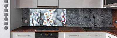 Kitchen wall panels Cherry blossoms