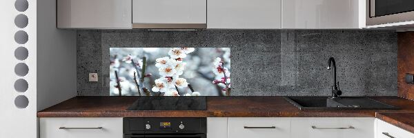 Kitchen wall panels Cherry blossoms