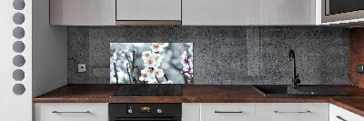 Kitchen wall panels Cherry blossoms