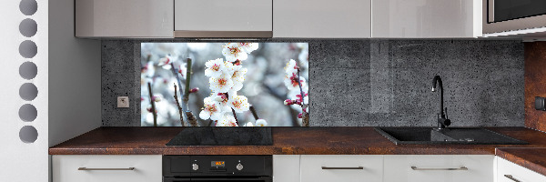 Kitchen wall panels Cherry blossoms