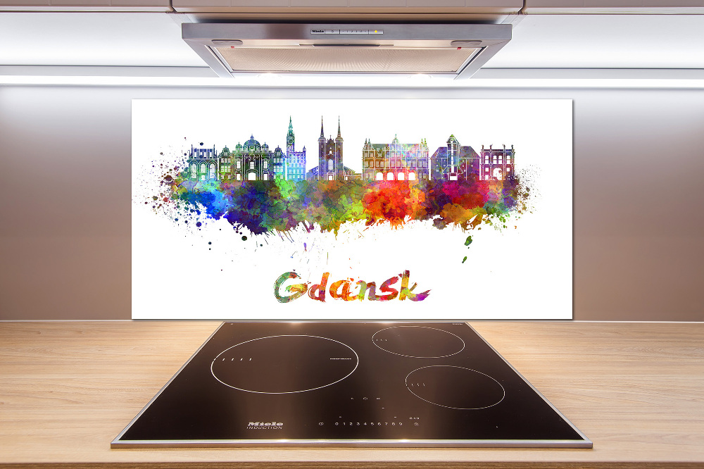 Glass splashback Colorful Gdańsk