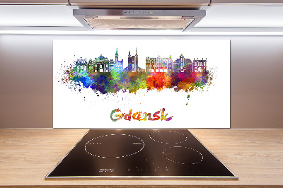 Glass splashback Colorful Gdańsk