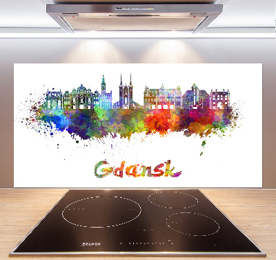 Glass splashback Colorful Gdańsk