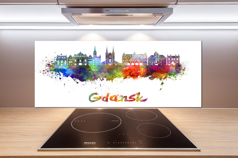 Glass splashback Colorful Gdańsk