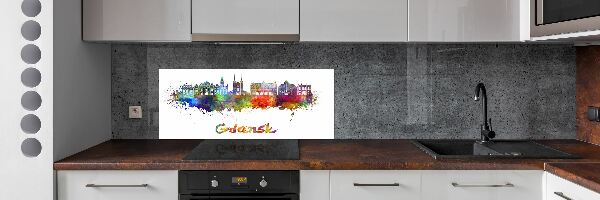 Glass splashback Colorful Gdańsk