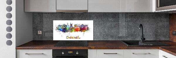 Glass splashback Colorful Gdańsk