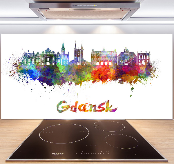 Glass splashback Colorful Gdańsk