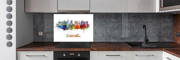 Glass splashback Colorful Gdańsk