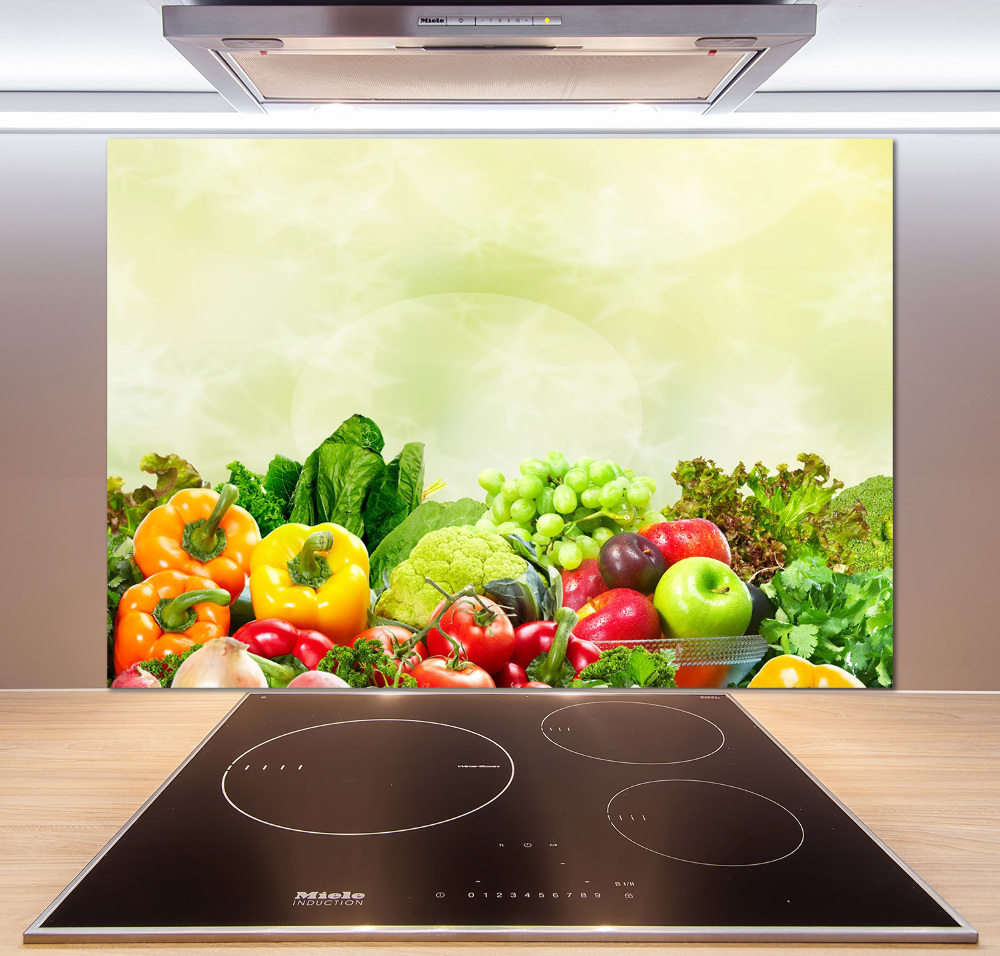 Cooker splashback Vegetables