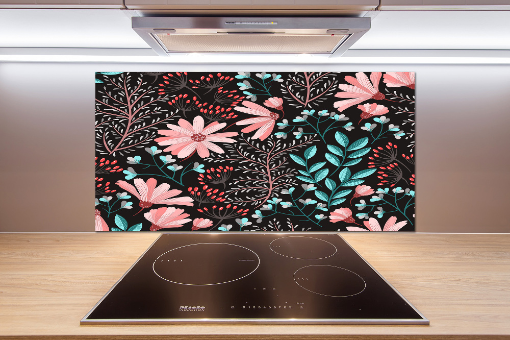 Kitchen splashback Spring flowers