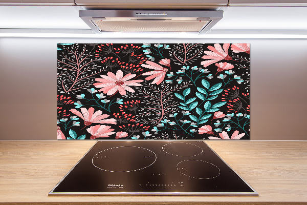 Kitchen splashback Spring flowers