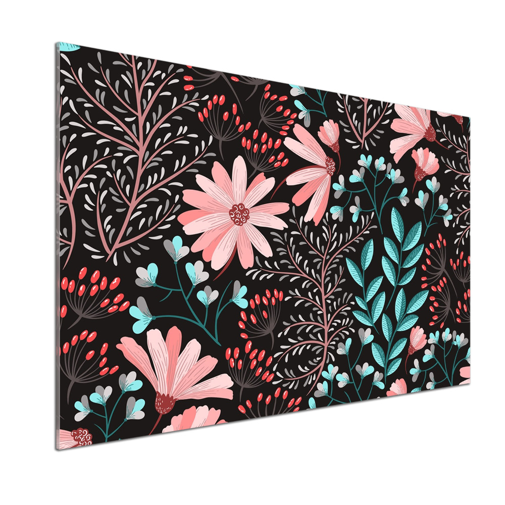 Kitchen splashback Spring flowers