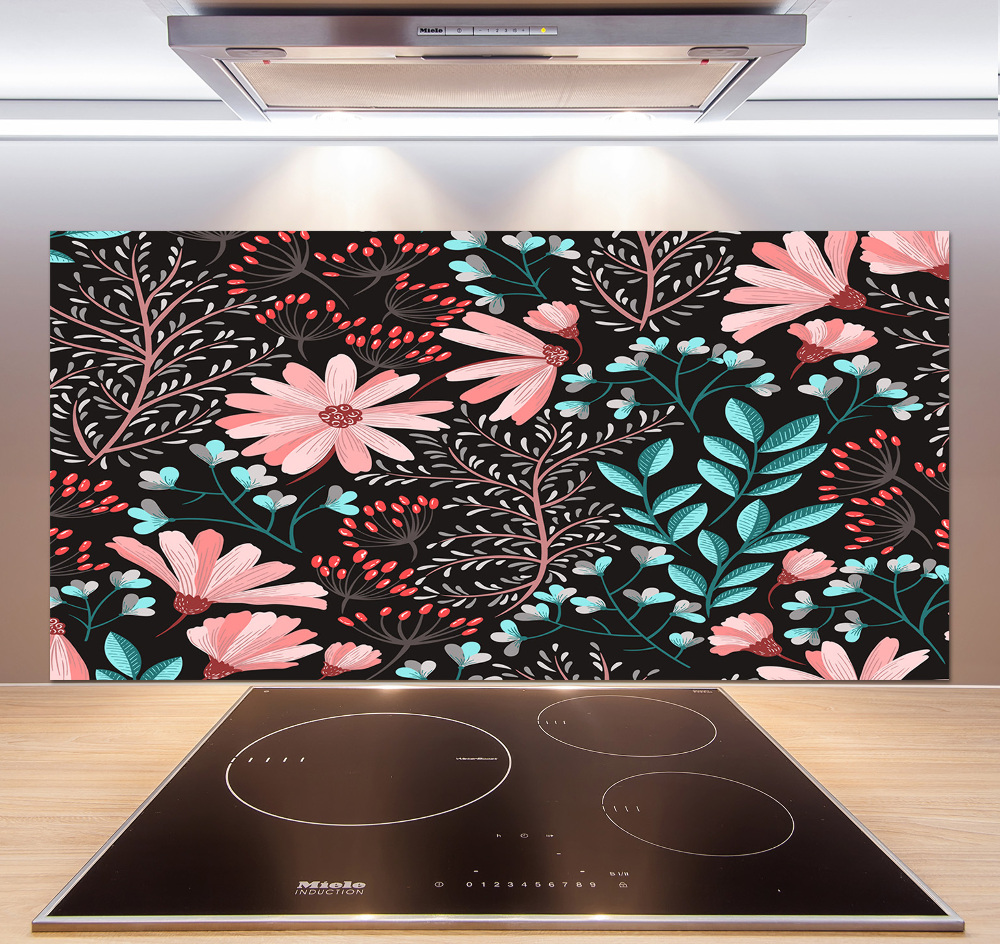 Kitchen splashback Spring flowers