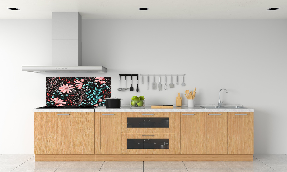 Kitchen splashback Spring flowers