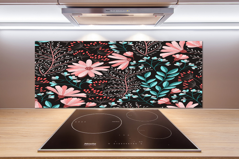 Kitchen splashback Spring flowers