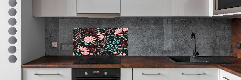 Kitchen splashback Spring flowers