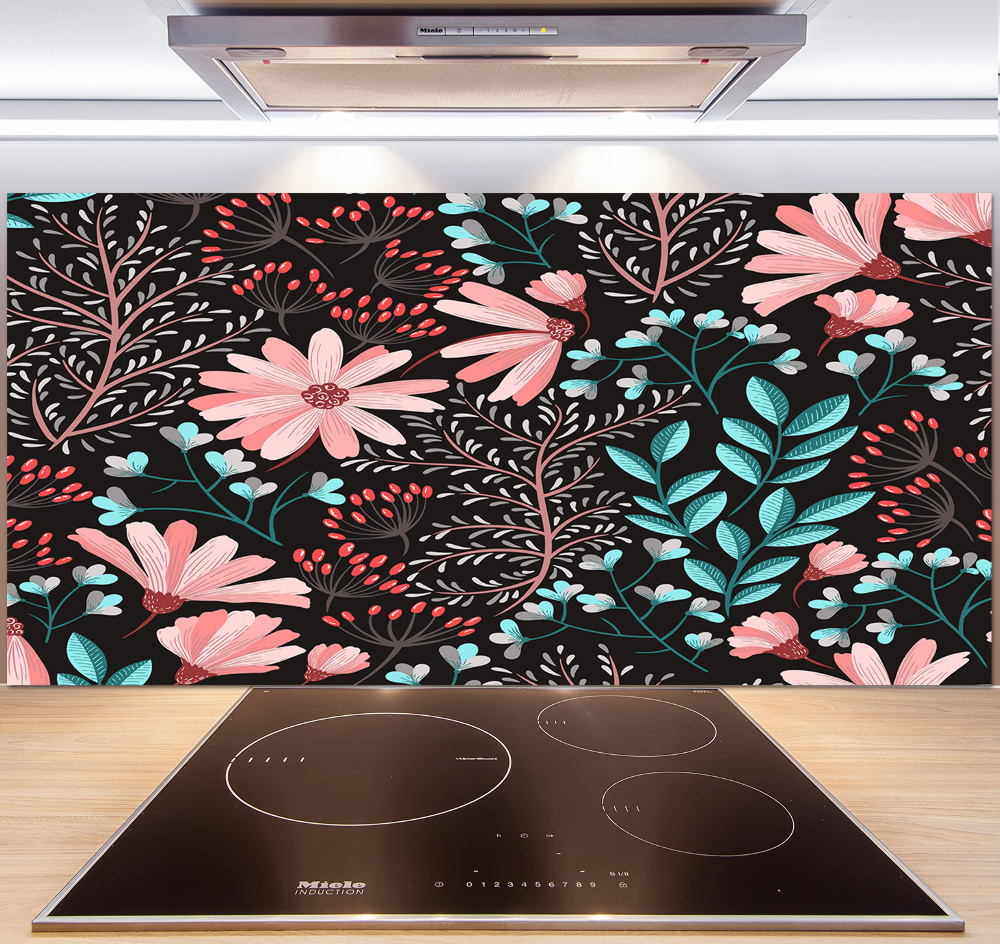 Kitchen splashback Spring flowers