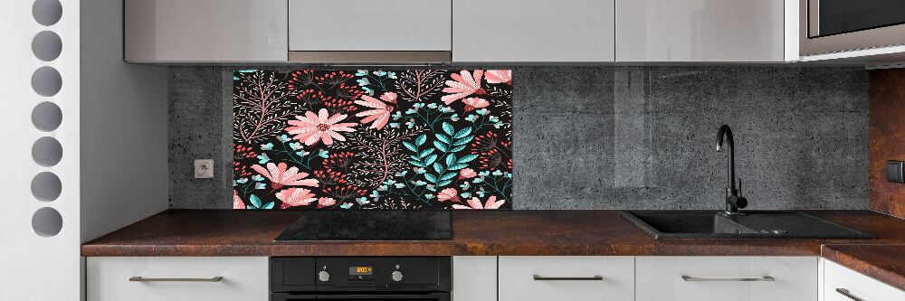 Kitchen splashback Spring flowers