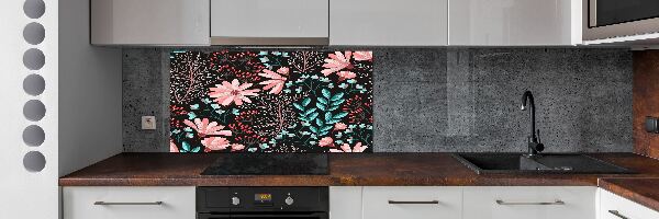 Kitchen splashback Spring flowers