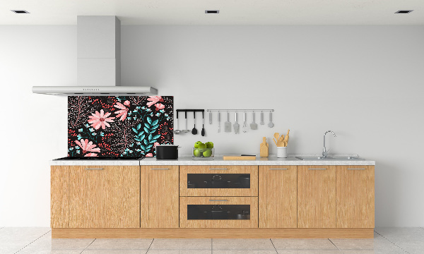 Kitchen splashback Spring flowers